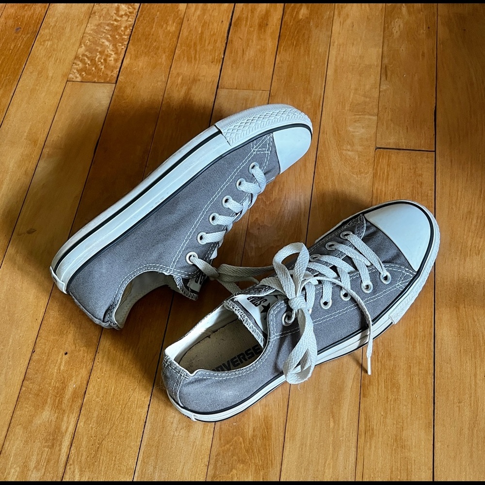Converse All Star dark gray and white sneakers women’s size 8